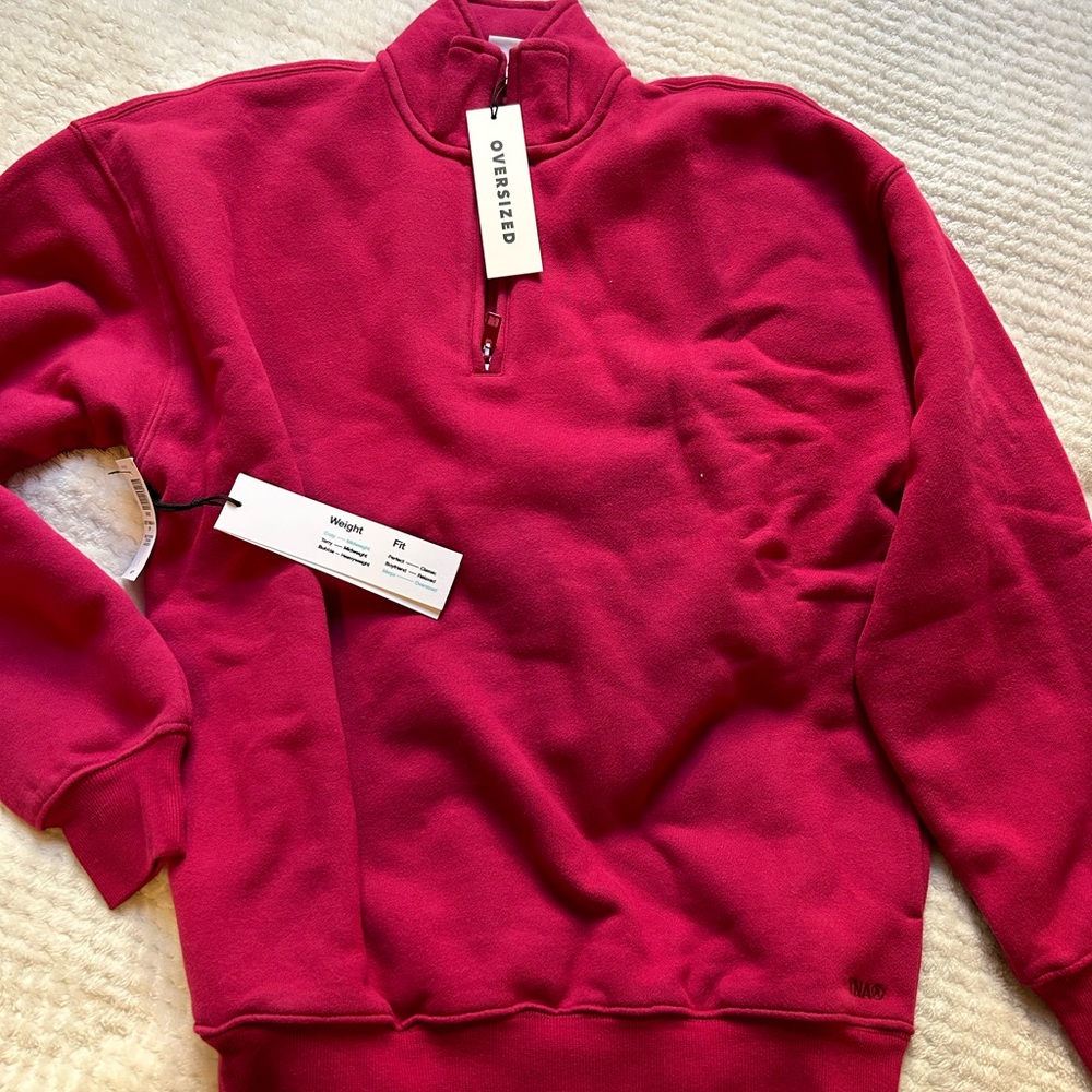 NWT Aritzia Cozy Fleece Mega ¼ Zip Sweatshirt